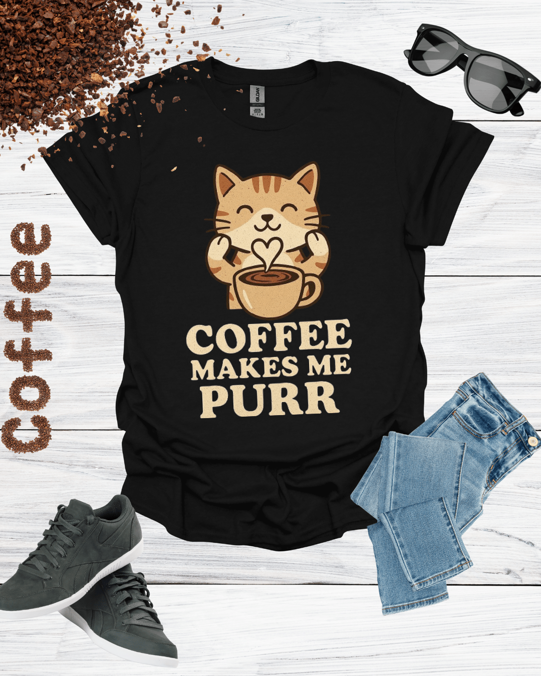COFFEE MAKES ME PURR T-Shirt