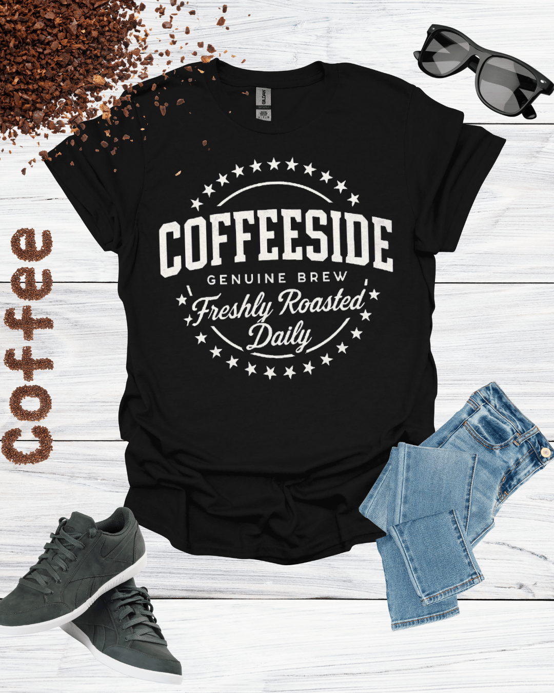 COFFEESIDE GENUINEN BREW Freshly Roasted Daily T-Shirt
