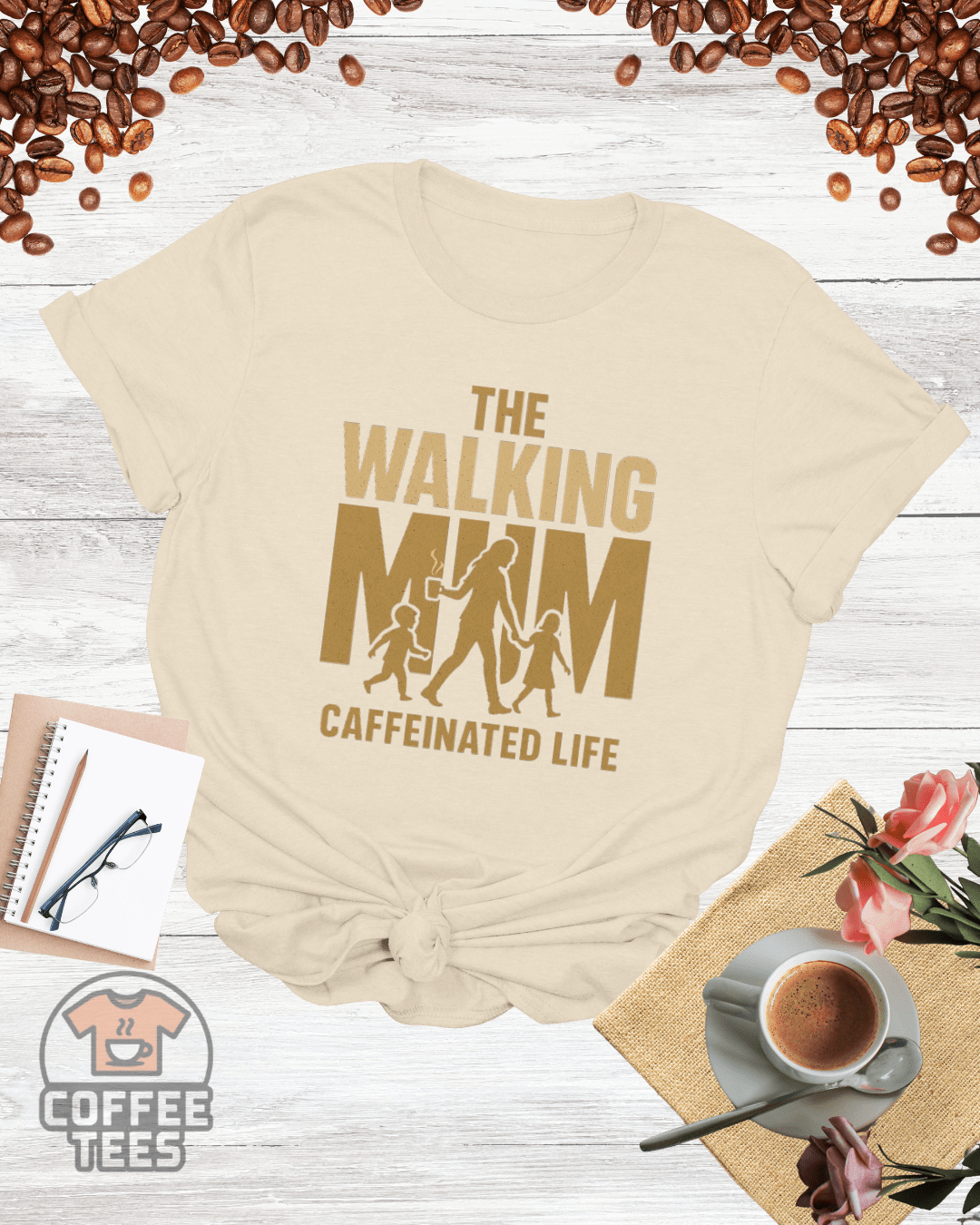 THE WALKING MAM CAFFEINATED LIFE T-Shirt