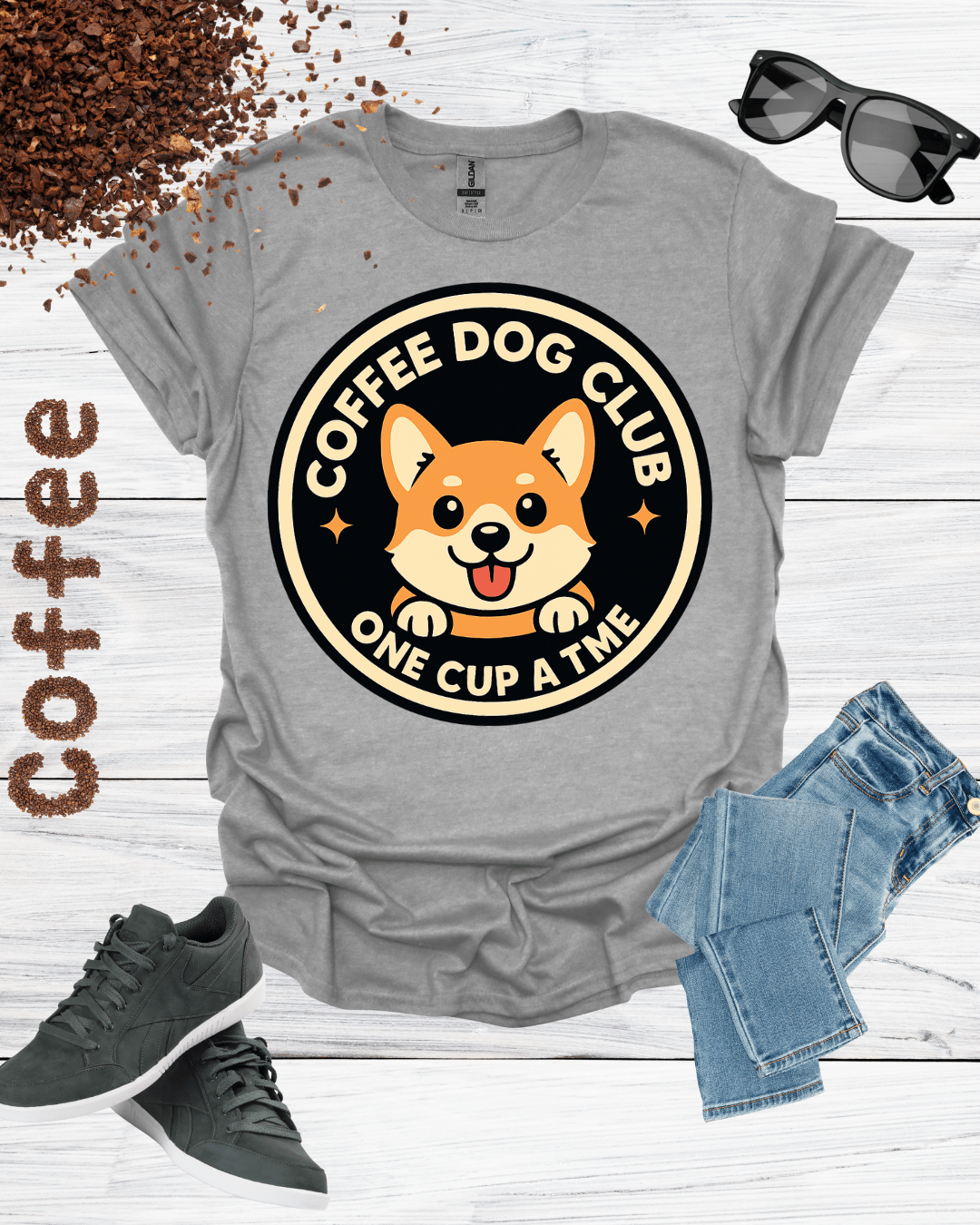 COFFEE DOG CLUB ONE CUP A TIME T-Shirt