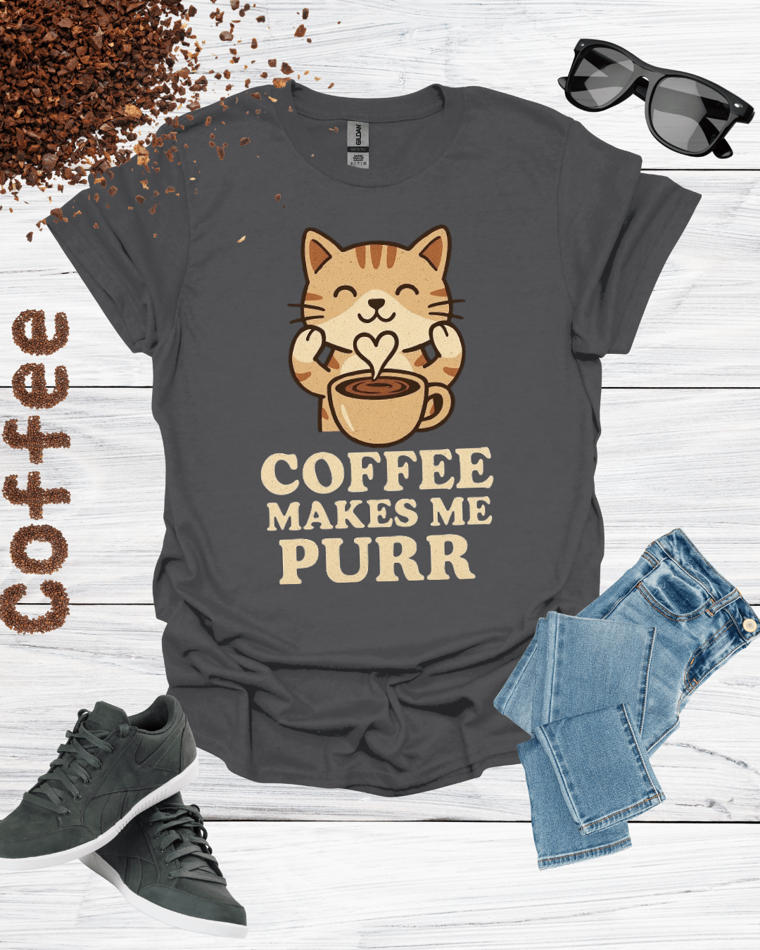 COFFEE MAKES ME PURR T-Shirt