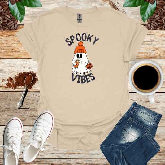 Spooky Vibes Coffee Graphic Unisex T-Shirt