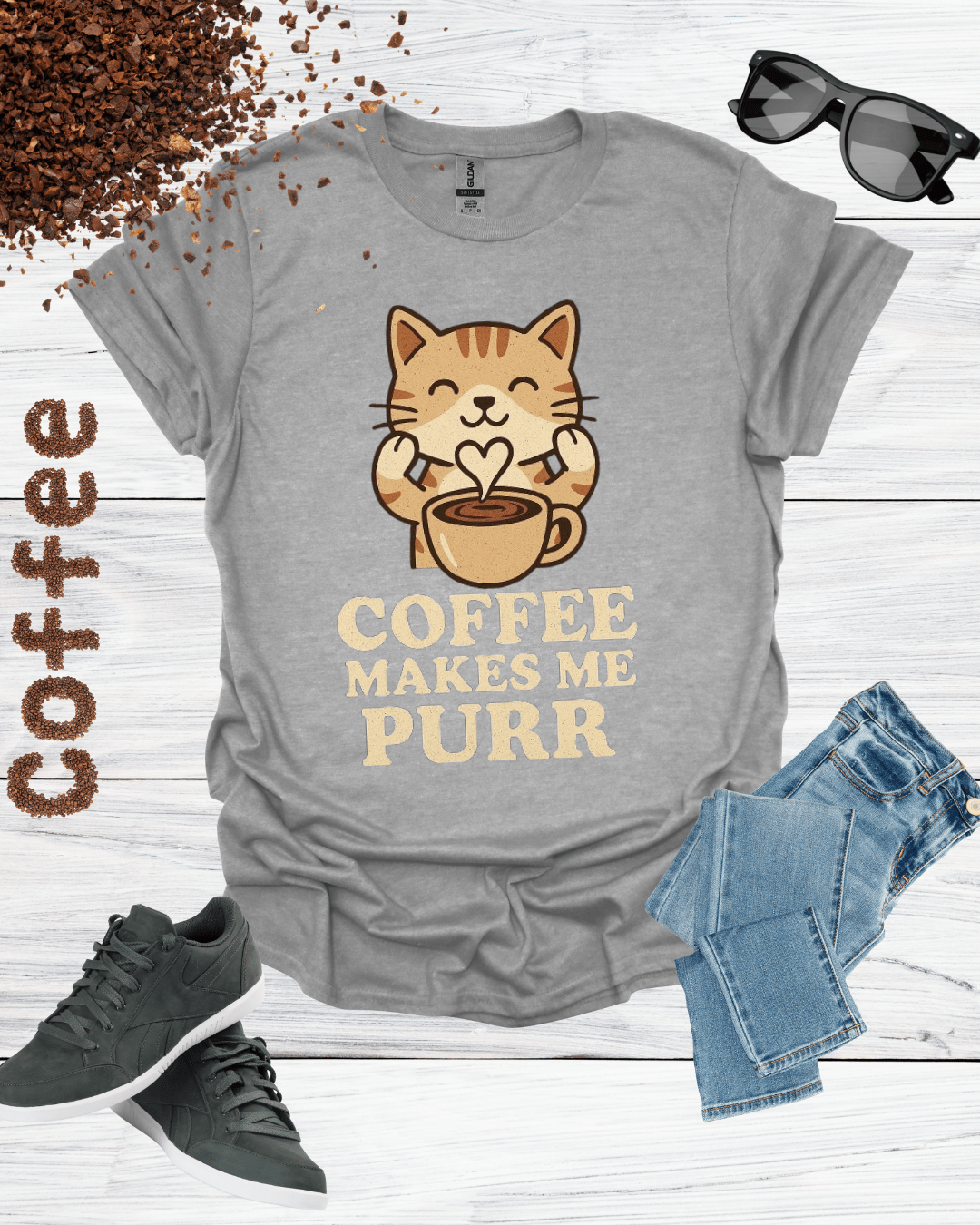 COFFEE MAKES ME PURR T-Shirt