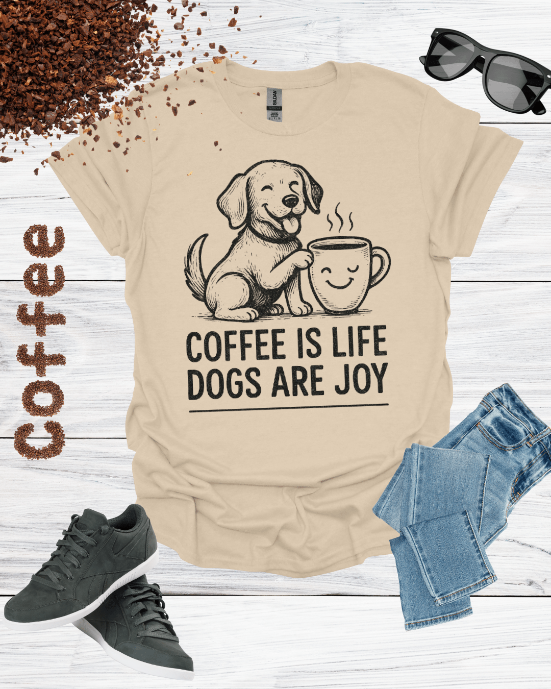 COFFEE IS LIFE DOGS ARE JOY T-Shirt