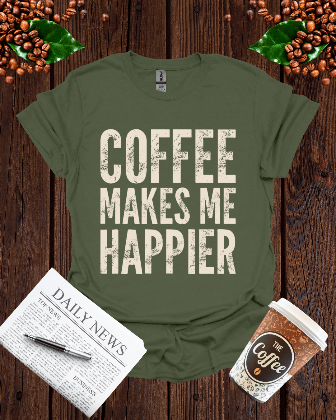 COFFEE MAKES ME HAPPIER T-Shirt