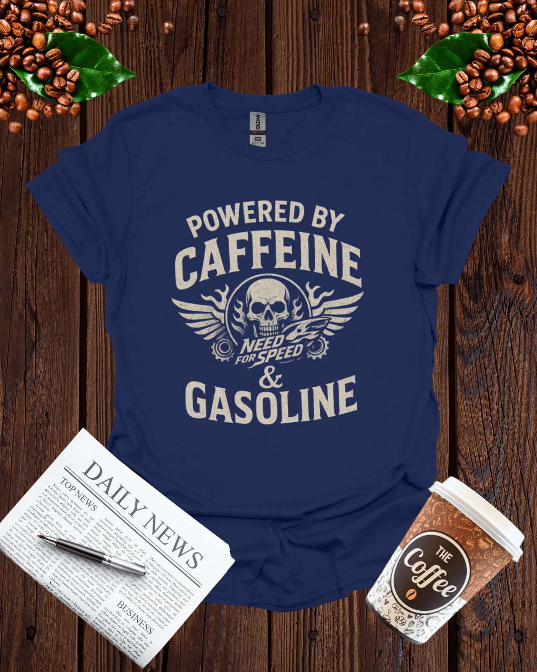 POWERED BY CAFFEINE & GASOLINE T-Shirt