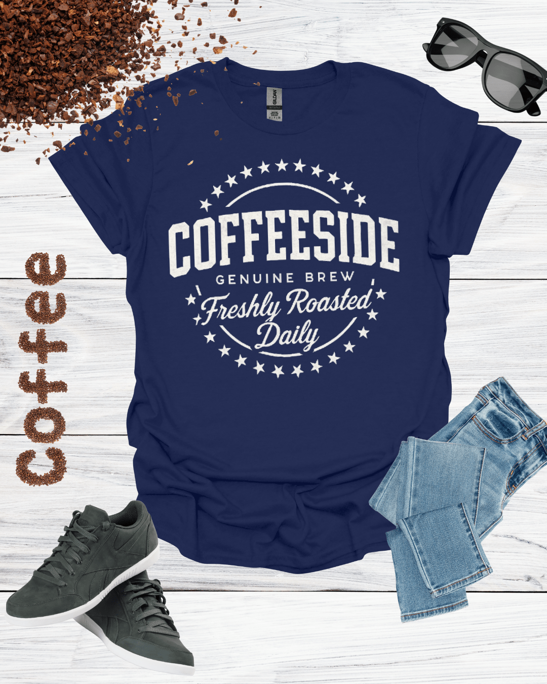 COFFEESIDE GENUINEN BREW Freshly Roasted Daily T-Shirt