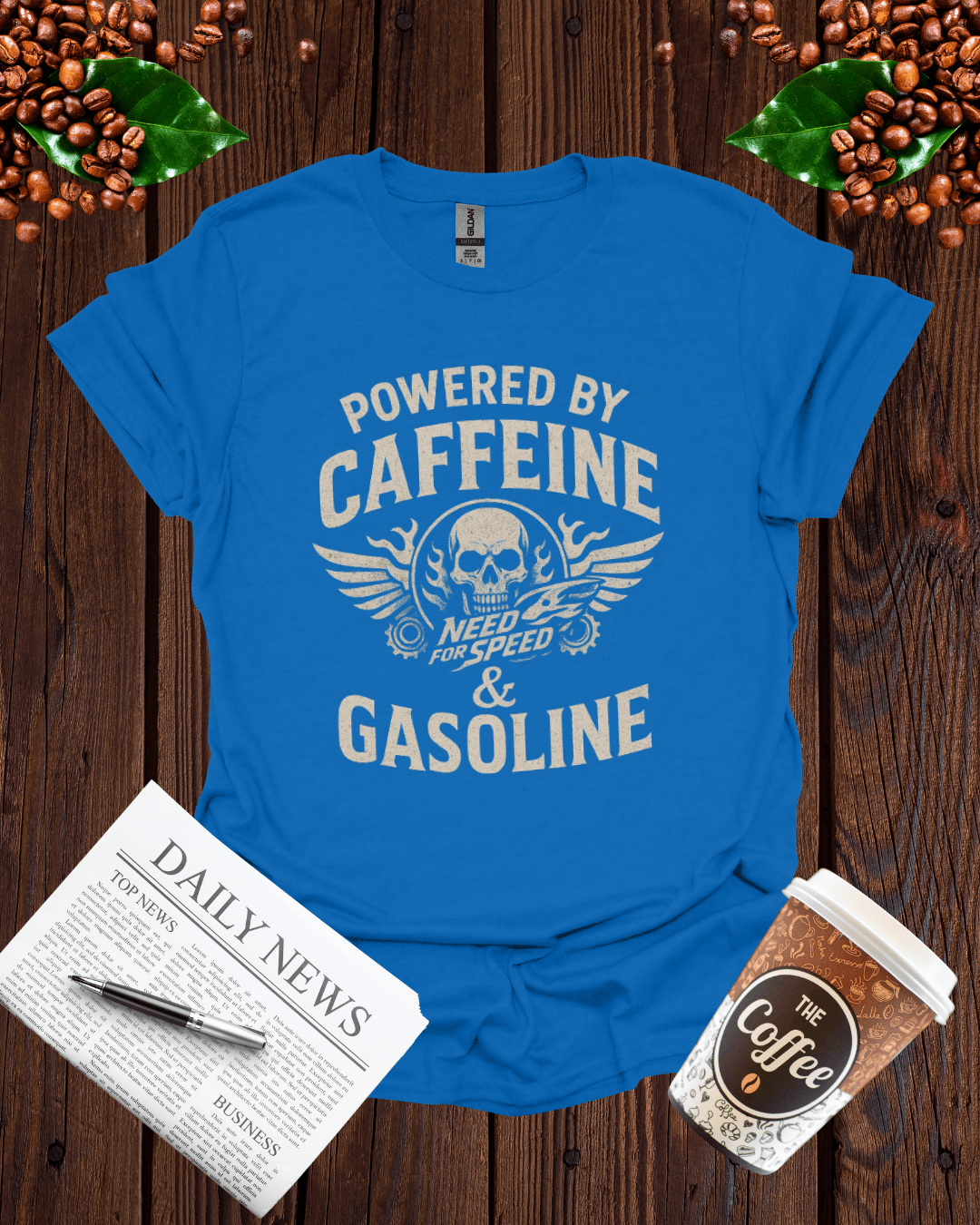 POWERED BY CAFFEINE & GASOLINE T-Shirt
