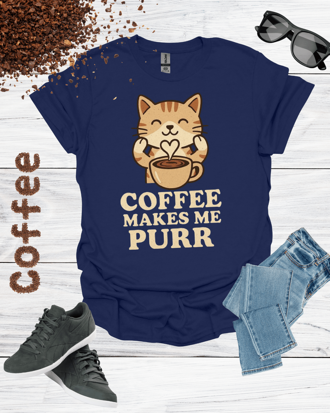 COFFEE MAKES ME PURR T-Shirt