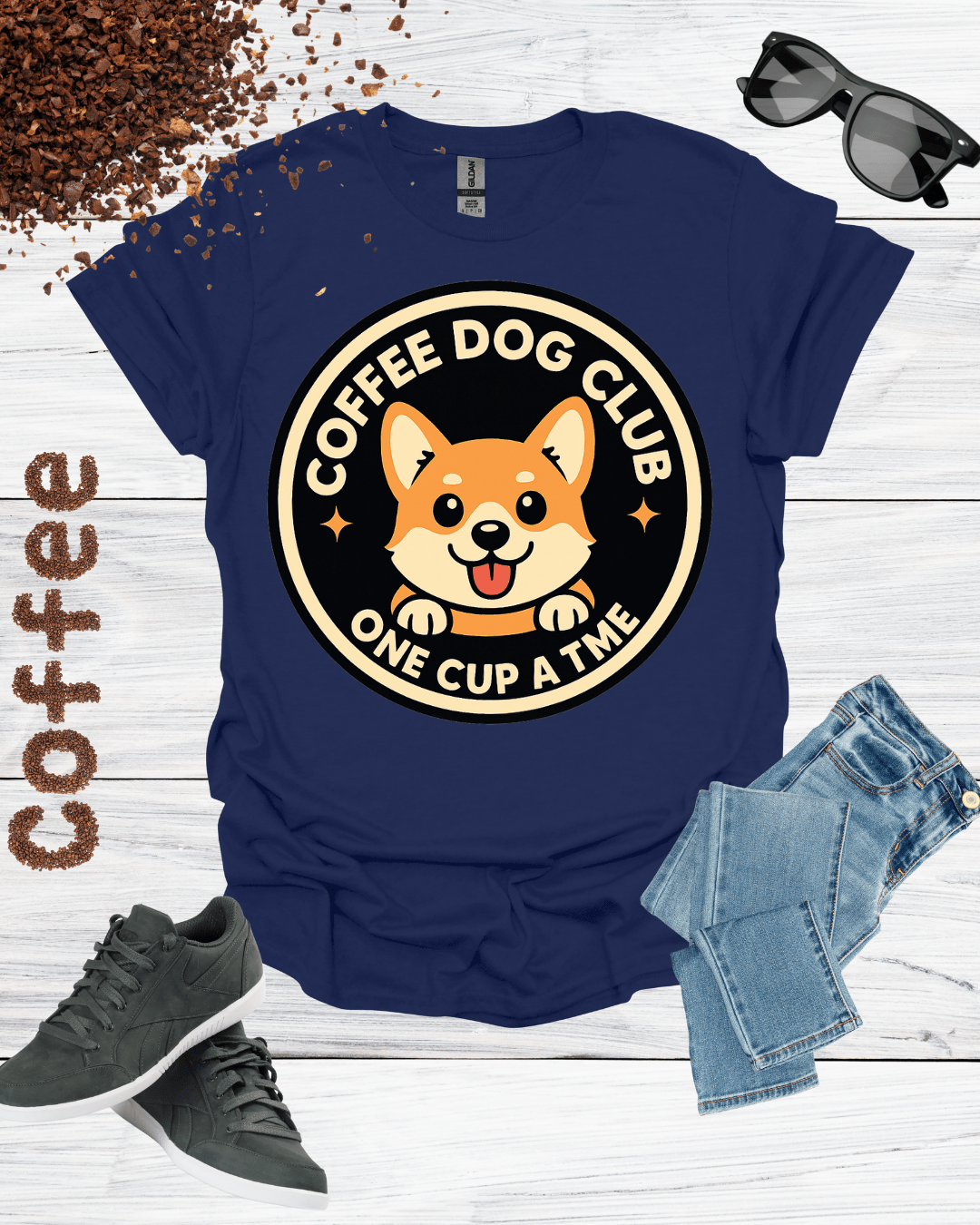 COFFEE DOG CLUB ONE CUP A TIME T-Shirt