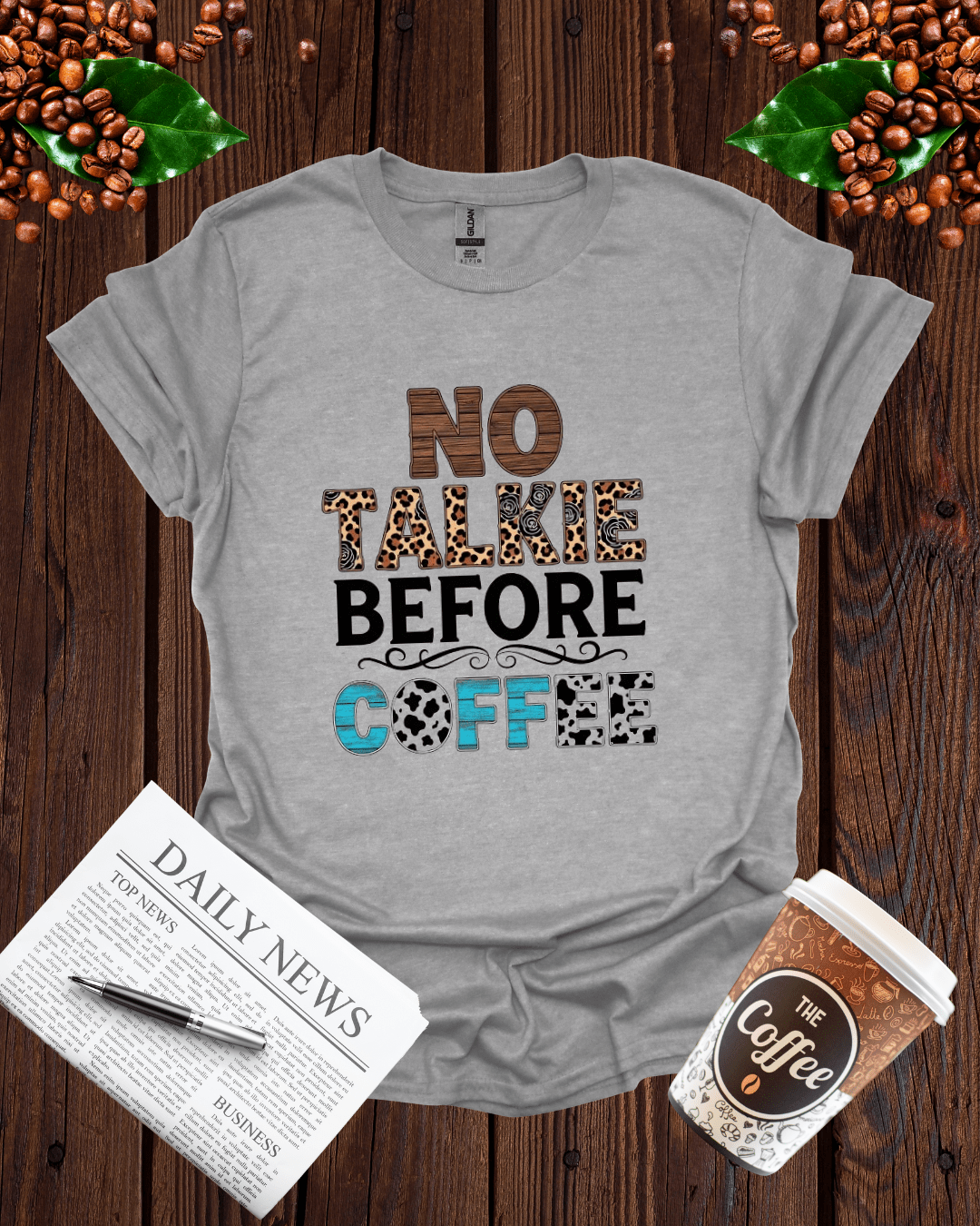 NO TALKIE BEFORE COFFEE T-Shirt