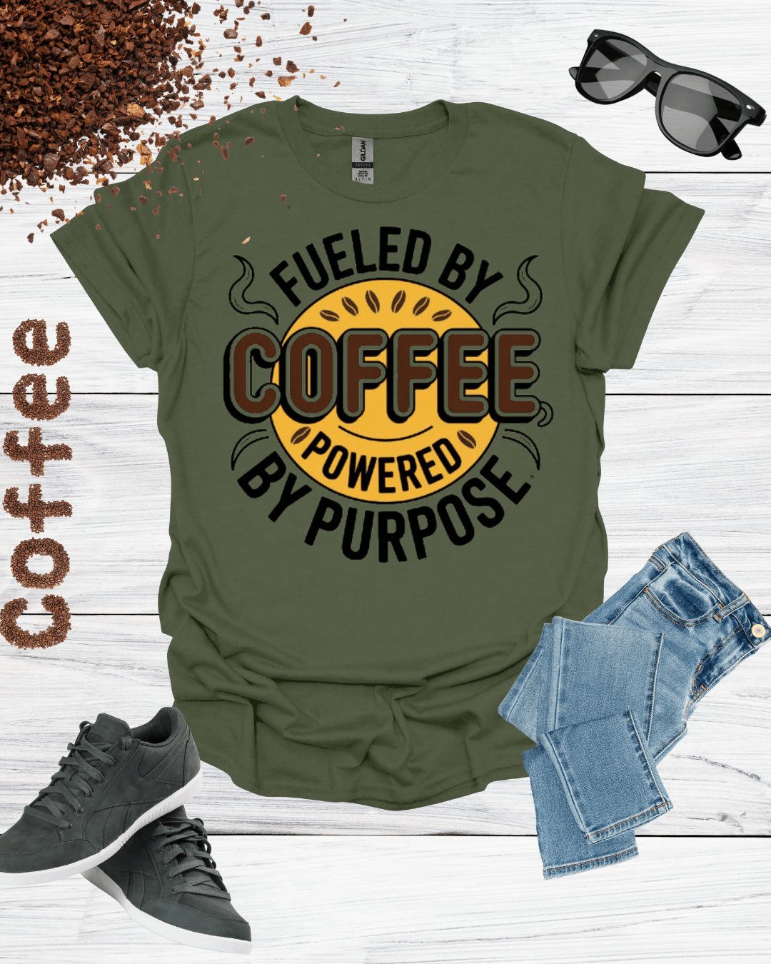 FUELED By COFFEE POWERED By PURPOSE T-Shirt