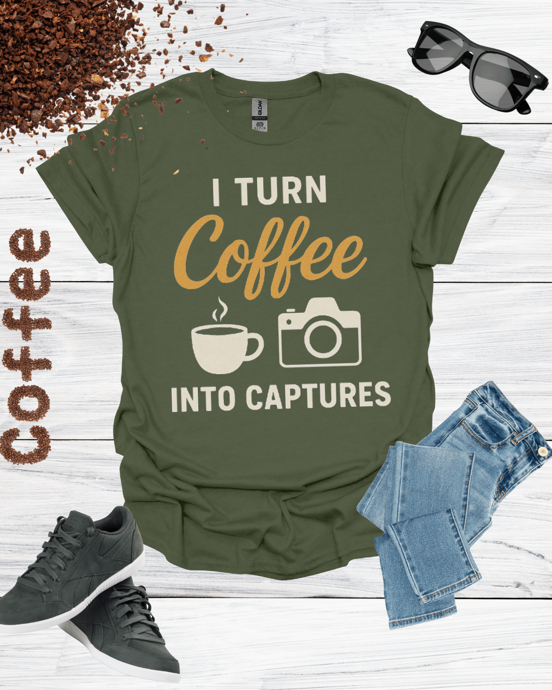 I TURN COFFEE INTO CAPTURES T-Shirt