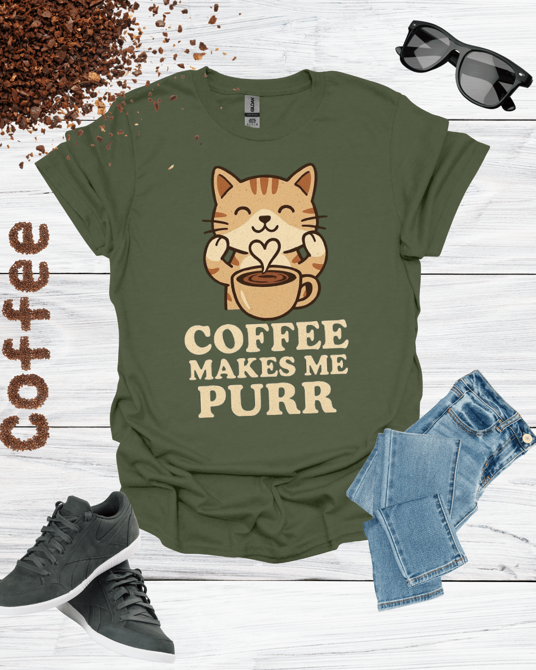 COFFEE MAKES ME PURR T-Shirt