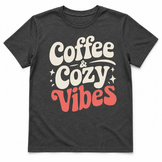 Coffee Cozy Vibes Unisex Graphic T-Shirt