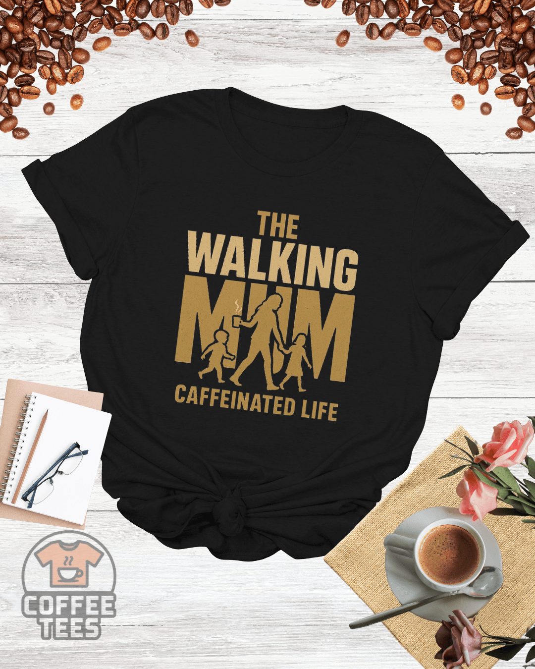 THE WALKING MAM CAFFEINATED LIFE T-Shirt