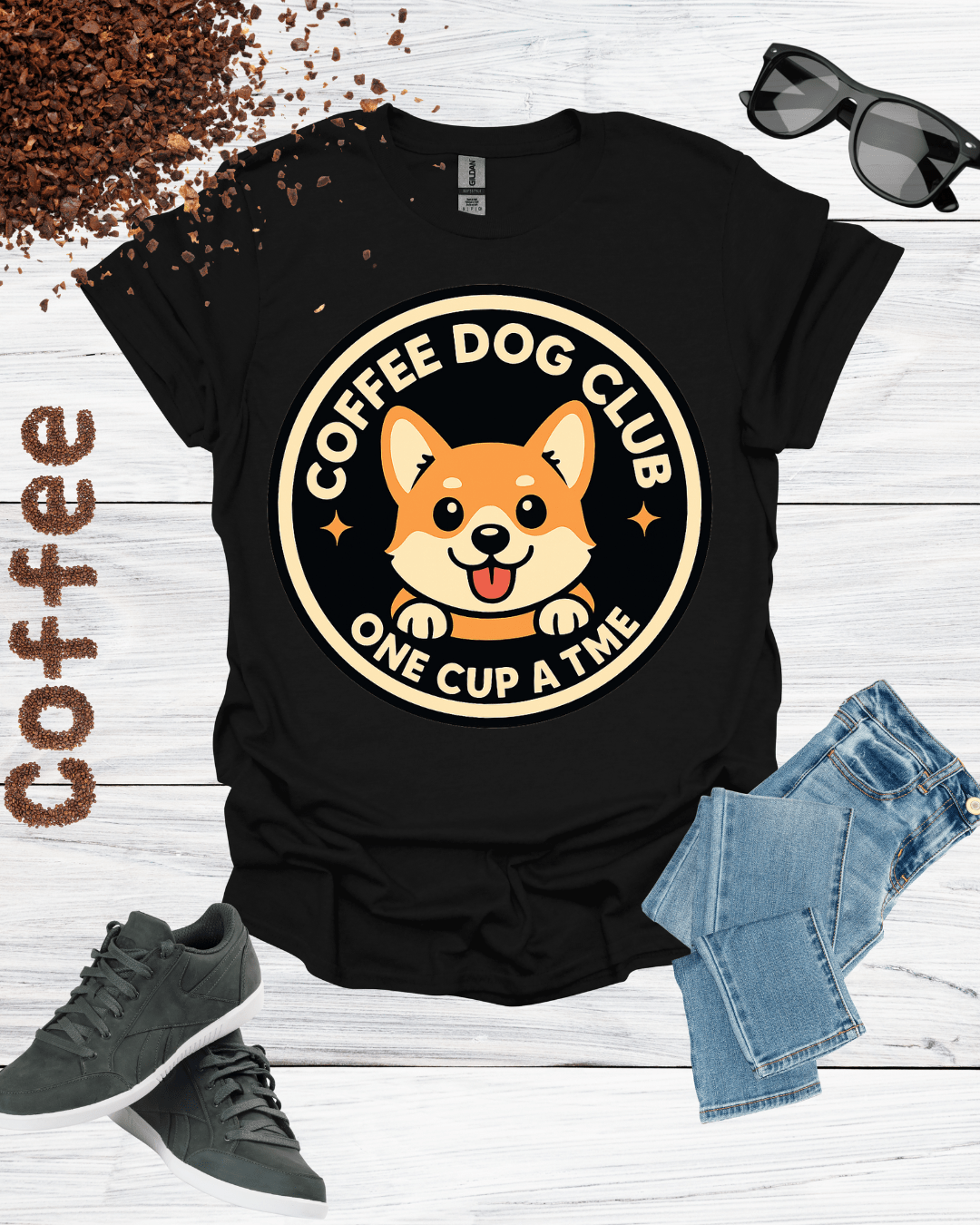 COFFEE DOG CLUB ONE CUP A TIME T-Shirt