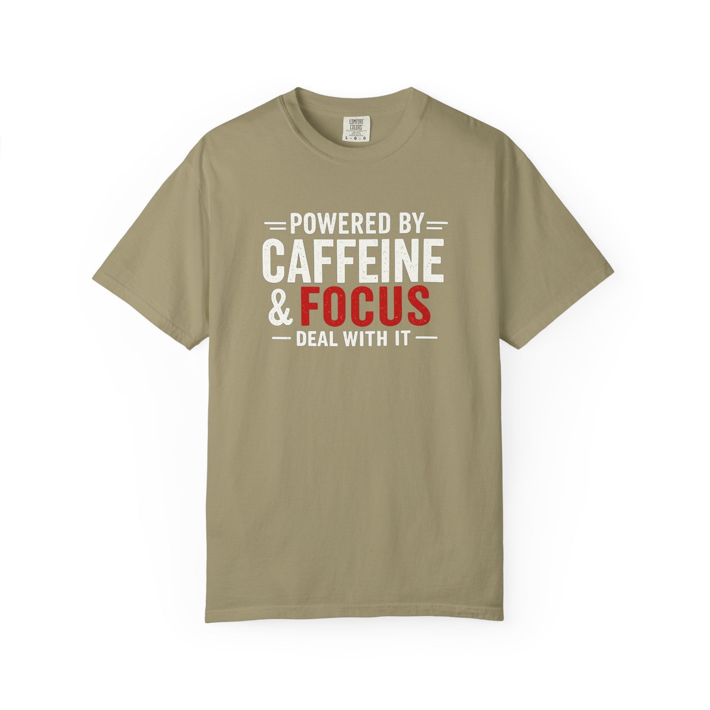 POWERED BY CAFFEINE & FOCUS loading PLEASE WAIT T-Shirt