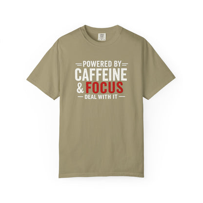 POWERED BY CAFFEINE & FOCUS loading PLEASE WAIT T-Shirt