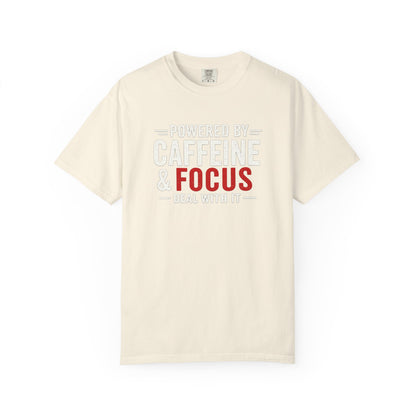 POWERED BY CAFFEINE & FOCUS loading PLEASE WAIT T-Shirt