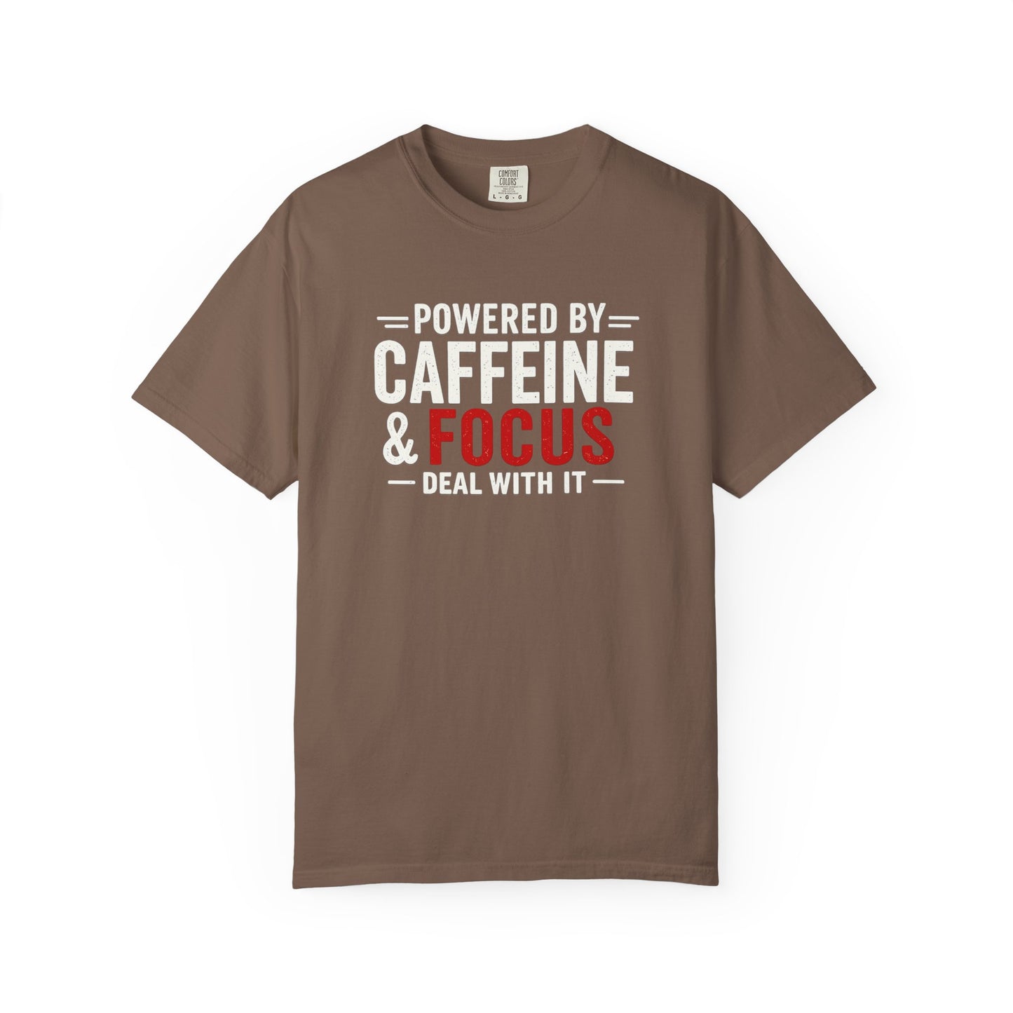 POWERED BY CAFFEINE & FOCUS loading PLEASE WAIT T-Shirt