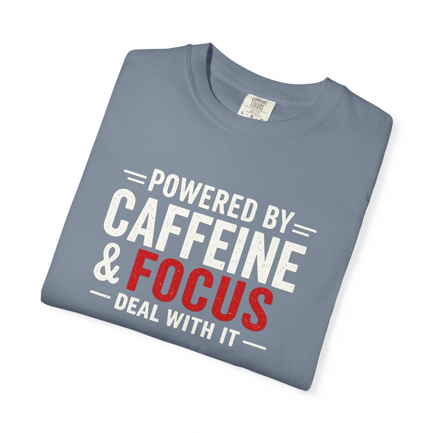 POWERED BY CAFFEINE & FOCUS loading PLEASE WAIT T-Shirt
