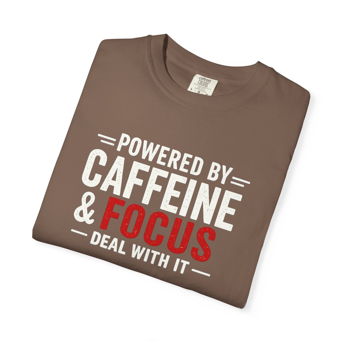 POWERED BY CAFFEINE & FOCUS loading PLEASE WAIT T-Shirt