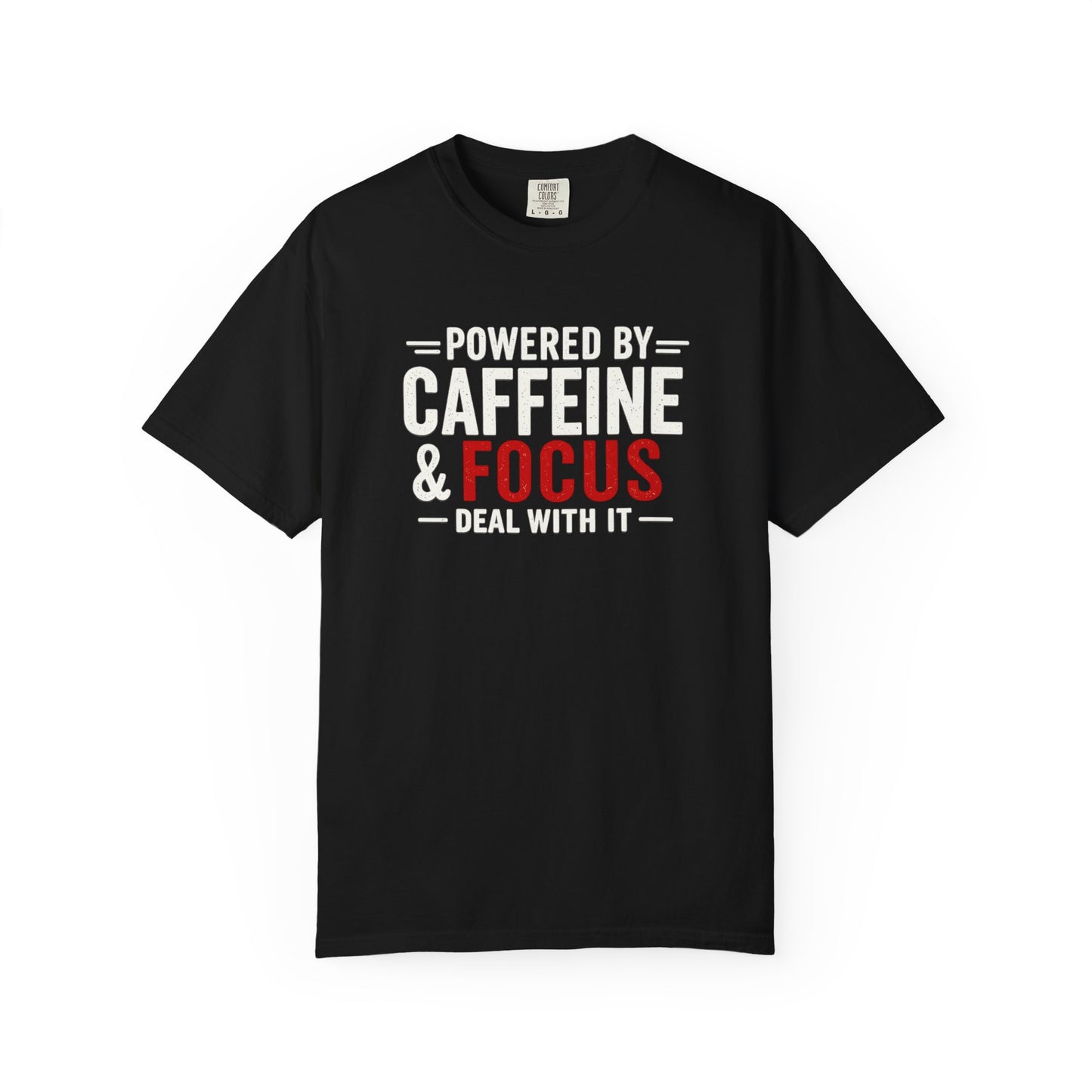 POWERED BY CAFFEINE & FOCUS loading PLEASE WAIT T-Shirt