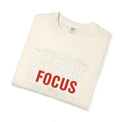 POWERED BY CAFFEINE & FOCUS loading PLEASE WAIT T-Shirt