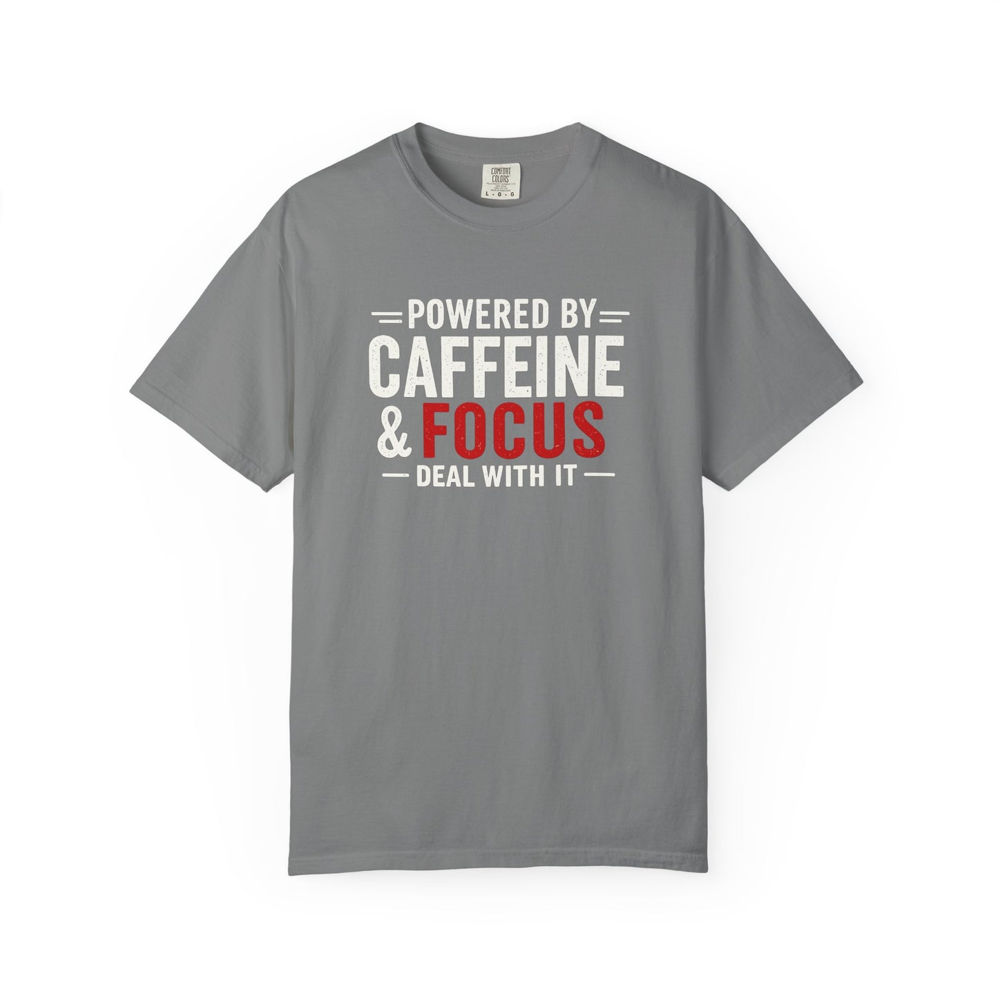 POWERED BY CAFFEINE & FOCUS loading PLEASE WAIT T-Shirt