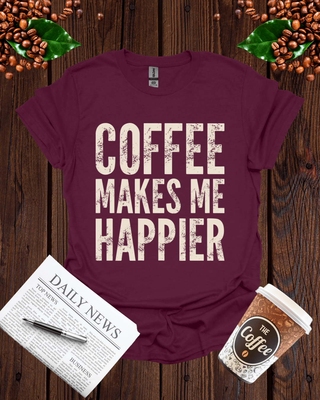 COFFEE MAKES ME HAPPIER T-Shirt