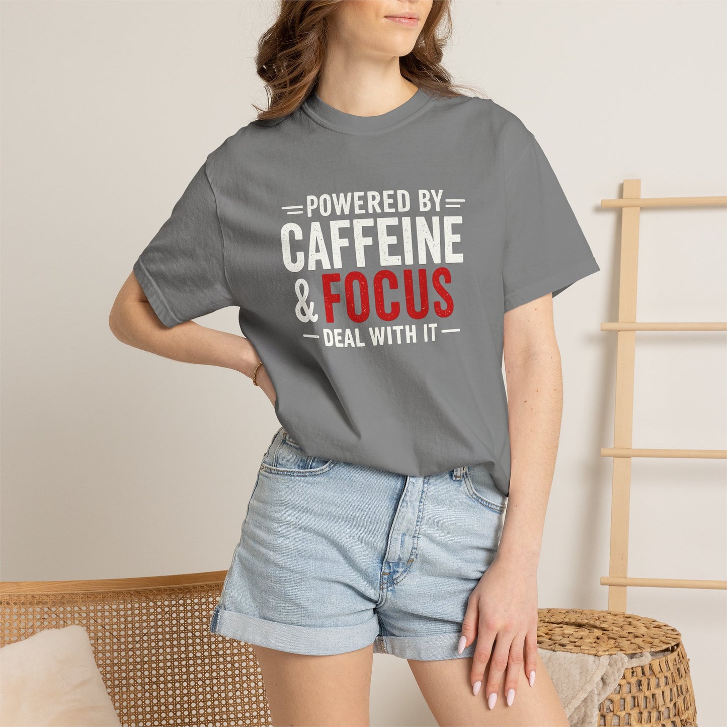 POWERED BY CAFFEINE & FOCUS loading PLEASE WAIT T-Shirt