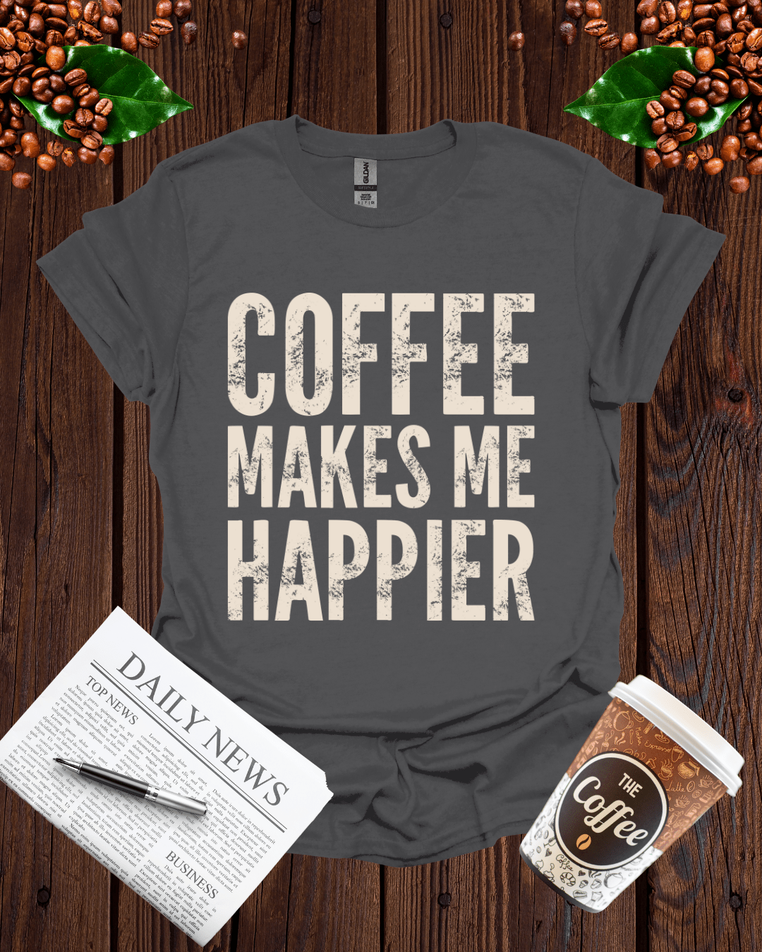 COFFEE MAKES ME HAPPIER T-Shirt