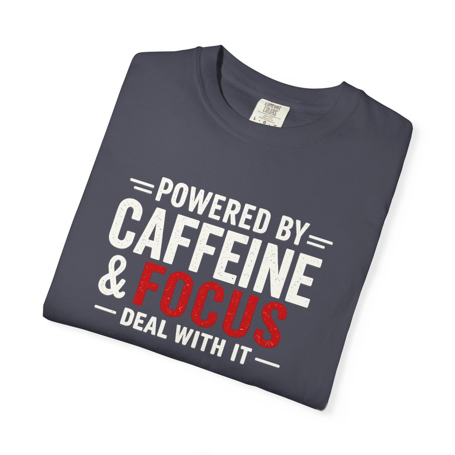 POWERED BY CAFFEINE & FOCUS loading PLEASE WAIT T-Shirt