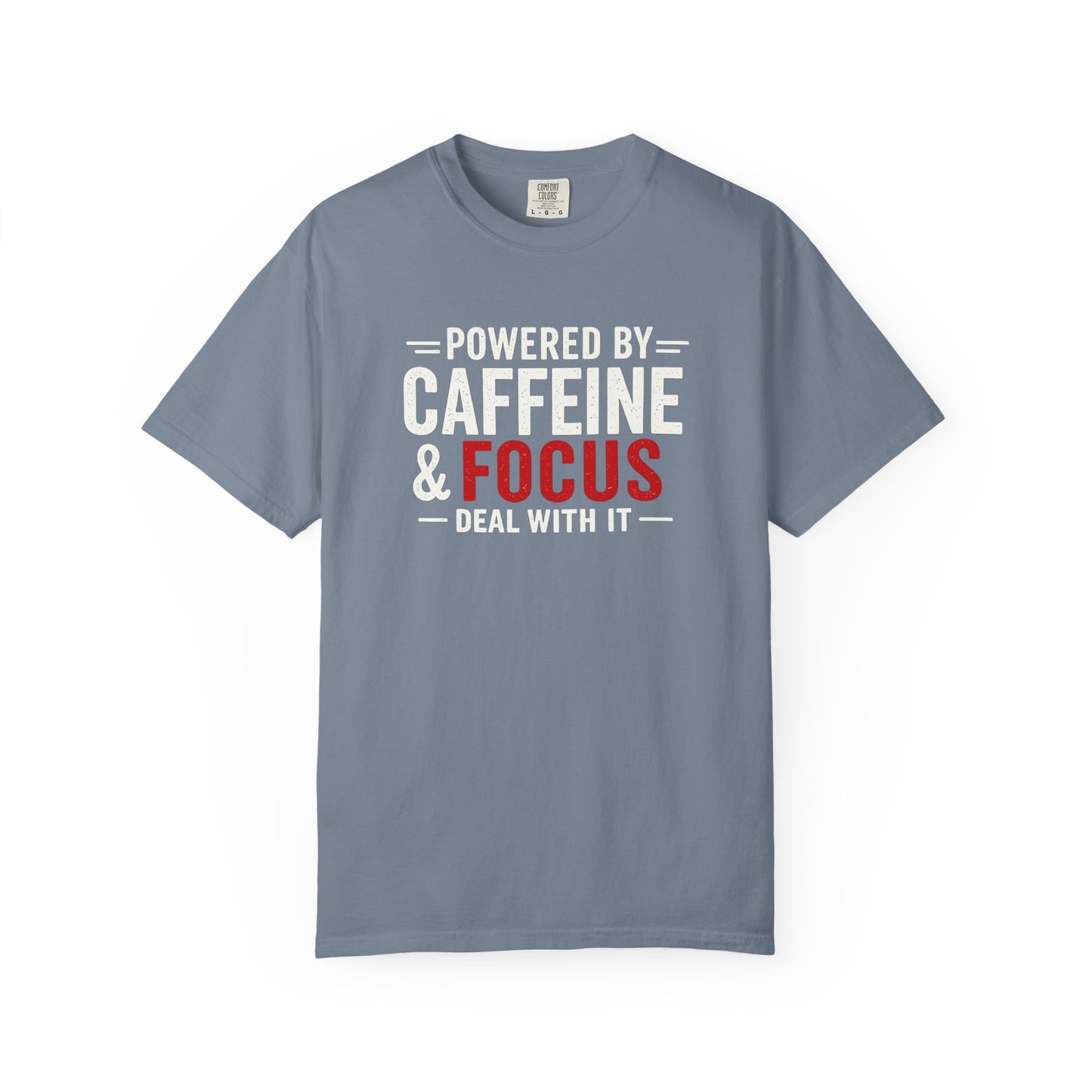 POWERED BY CAFFEINE & FOCUS loading PLEASE WAIT T-Shirt