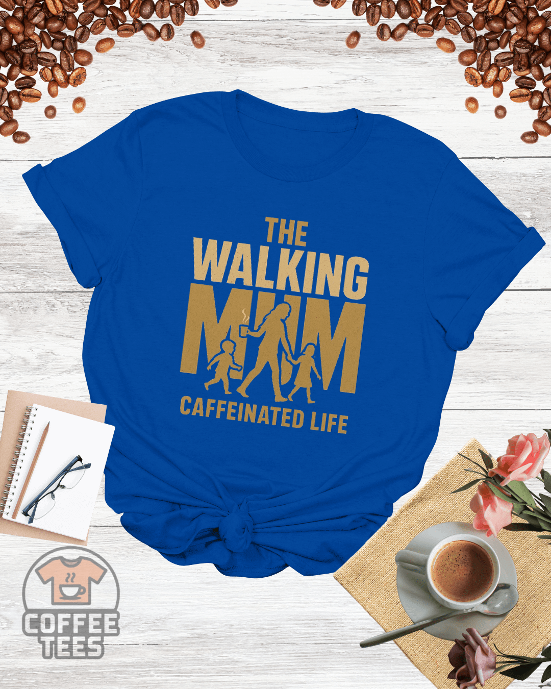 THE WALKING MAM CAFFEINATED LIFE T-Shirt