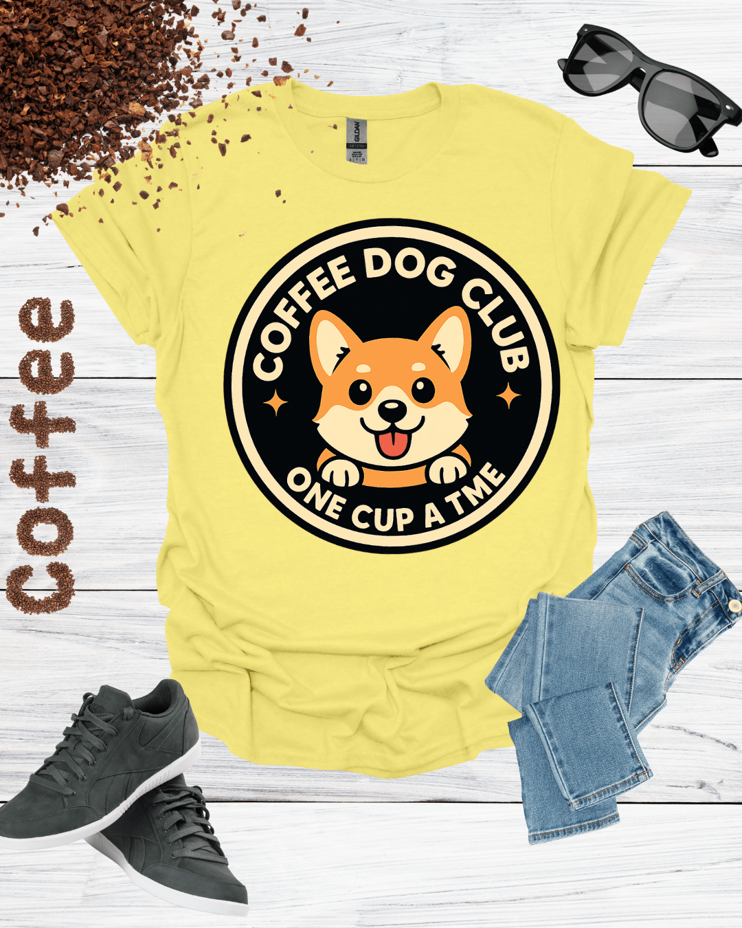 COFFEE DOG CLUB ONE CUP A TIME T-Shirt