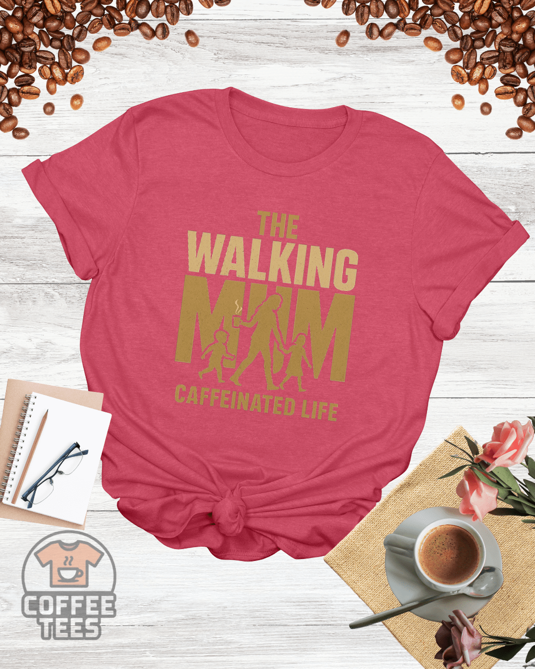 THE WALKING MAM CAFFEINATED LIFE T-Shirt