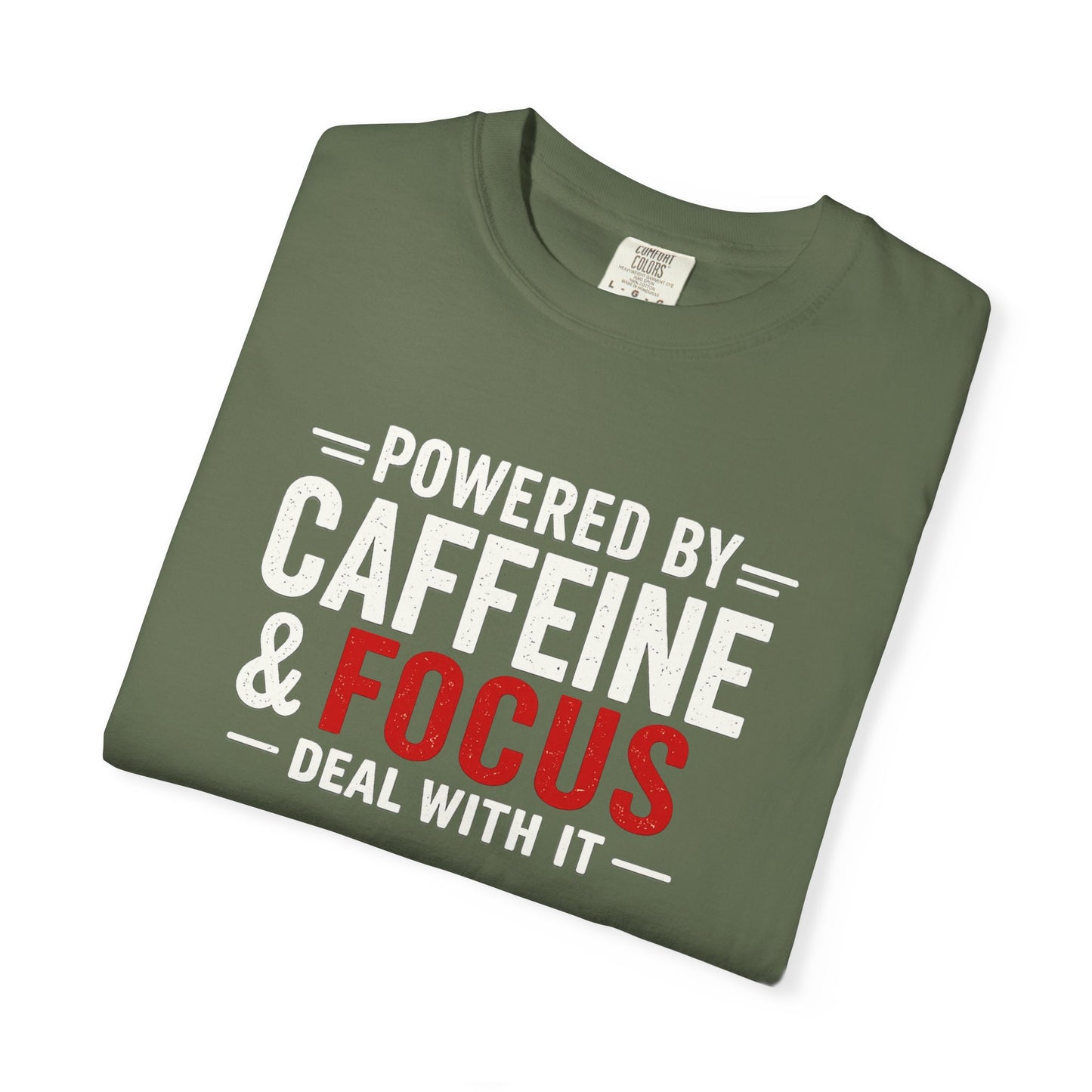 POWERED BY CAFFEINE & FOCUS loading PLEASE WAIT T-Shirt
