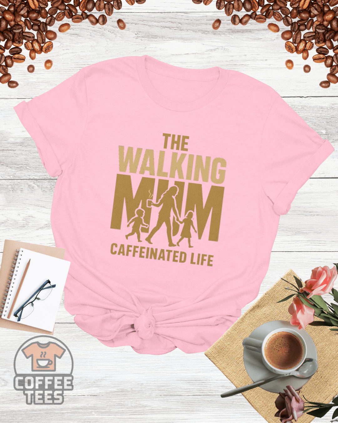 THE WALKING MAM CAFFEINATED LIFE T-Shirt