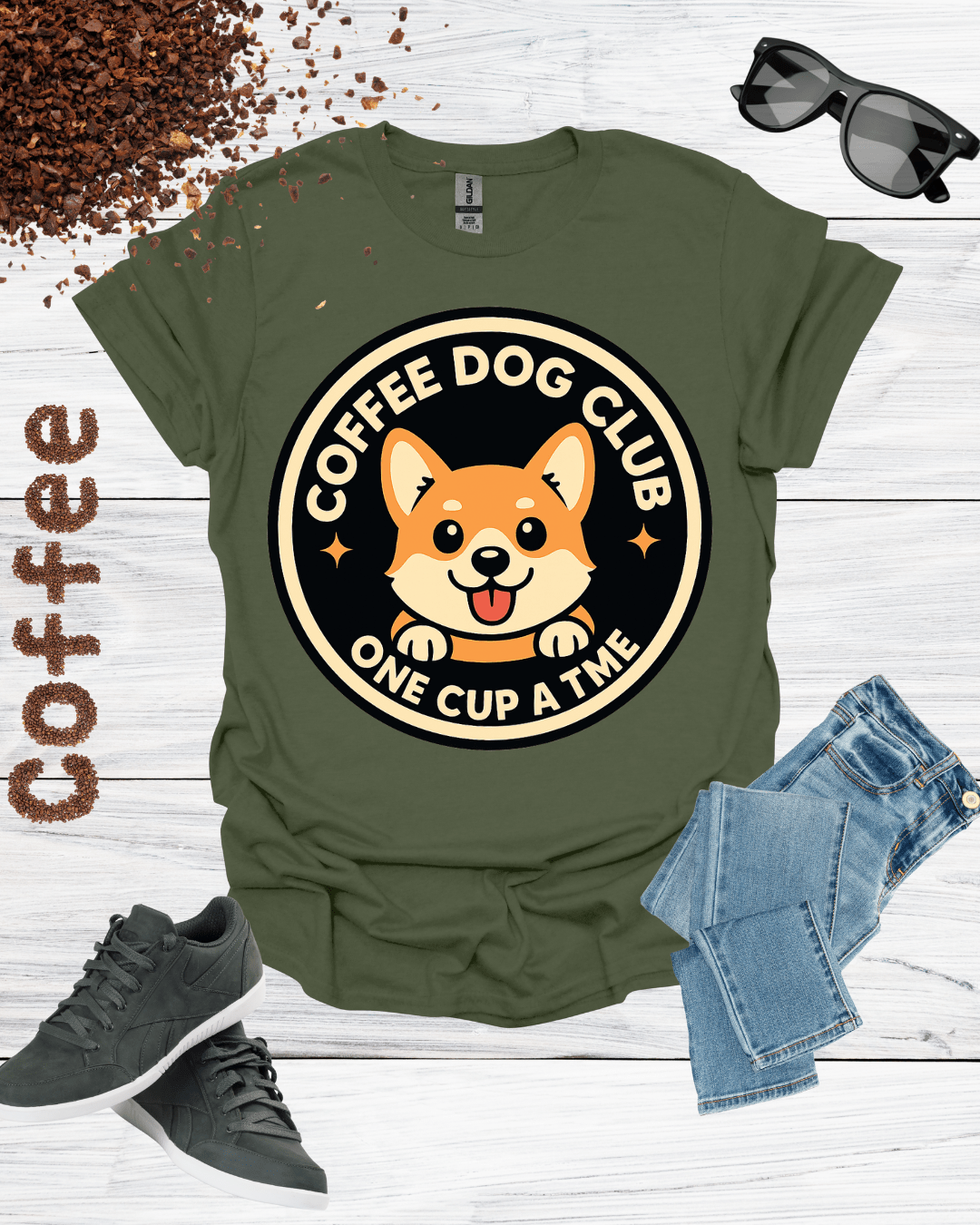 COFFEE DOG CLUB ONE CUP A TIME T-Shirt