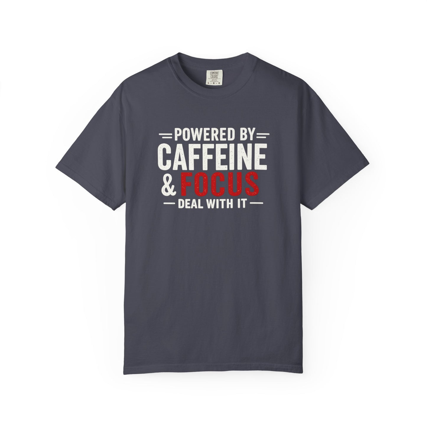 POWERED BY CAFFEINE & FOCUS loading PLEASE WAIT T-Shirt