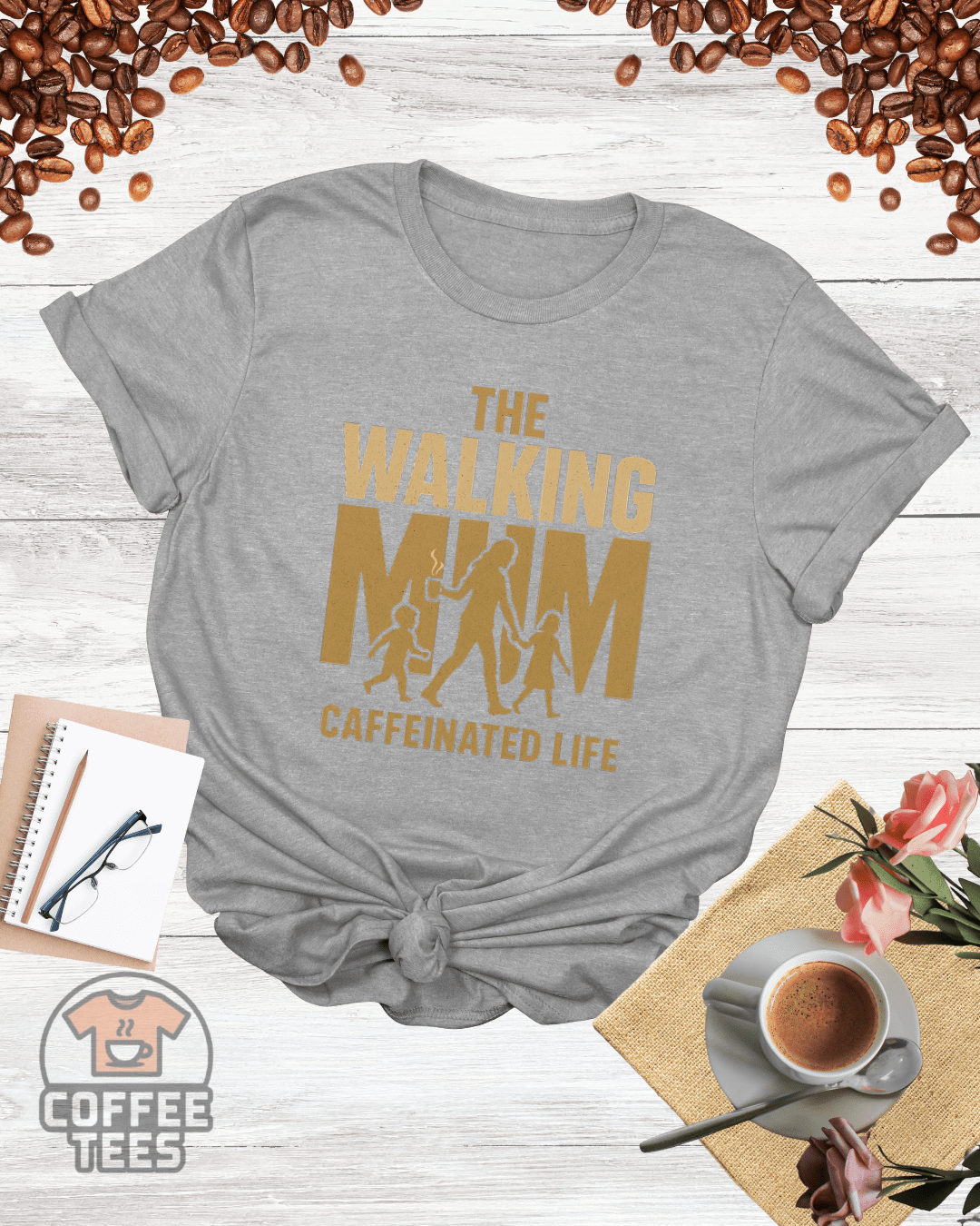 THE WALKING MAM CAFFEINATED LIFE T-Shirt