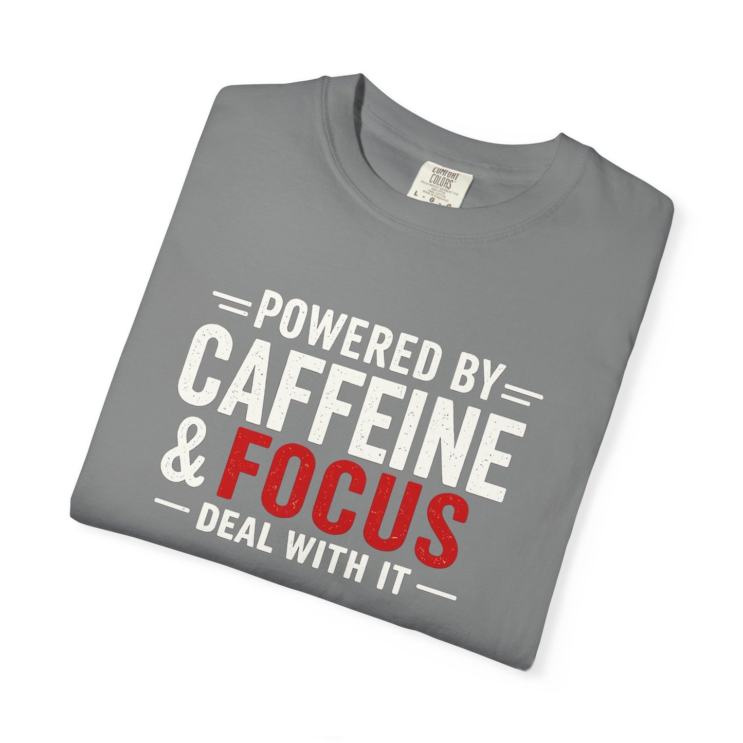POWERED BY CAFFEINE & FOCUS loading PLEASE WAIT T-Shirt