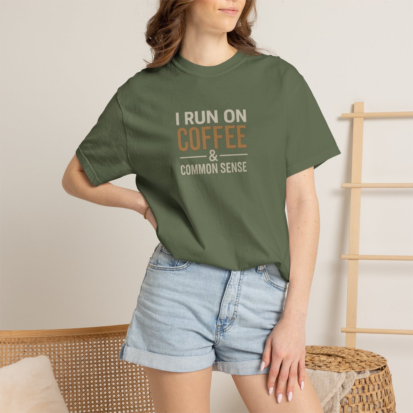 I RUN ON COFFEE & COMMON SENSE T-Shirt