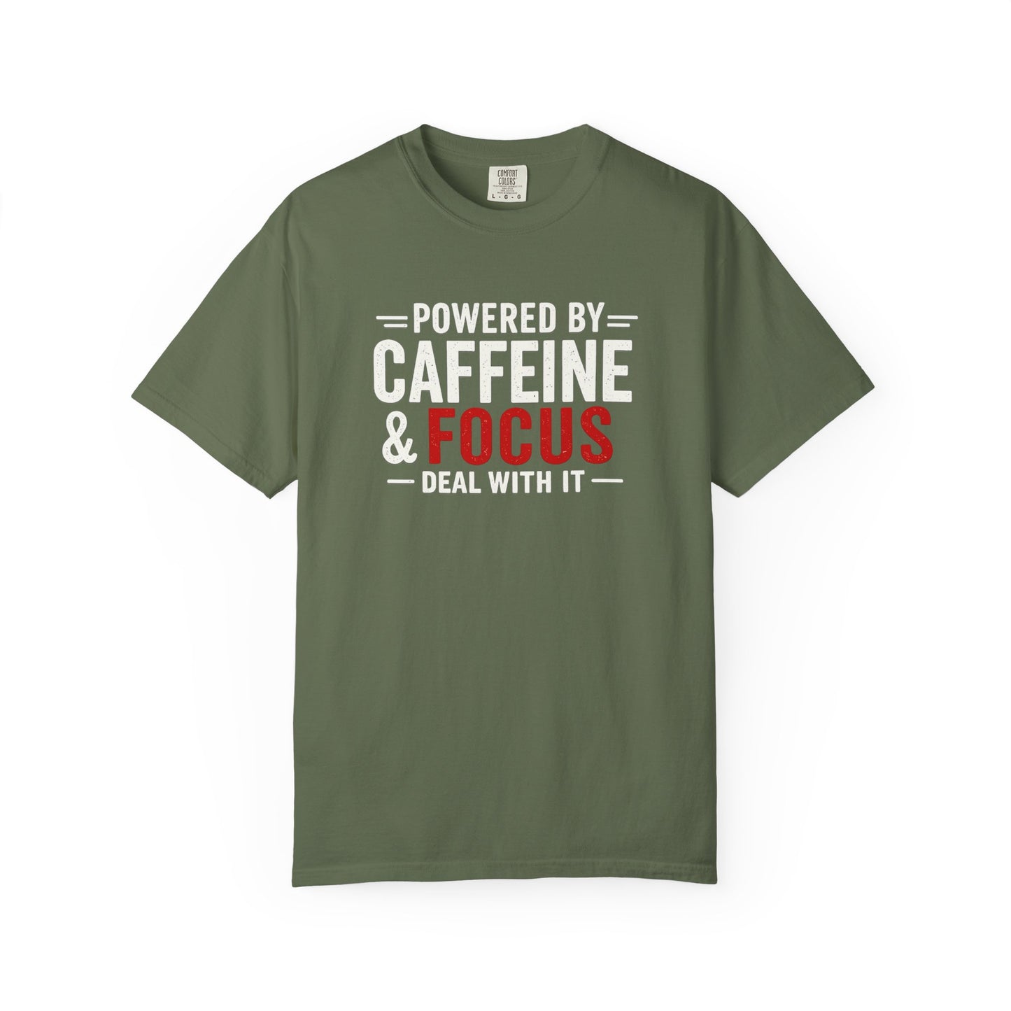POWERED BY CAFFEINE & FOCUS loading PLEASE WAIT T-Shirt