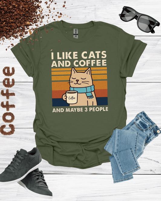 I LIKE CATS AND COFFEE T-Shirt