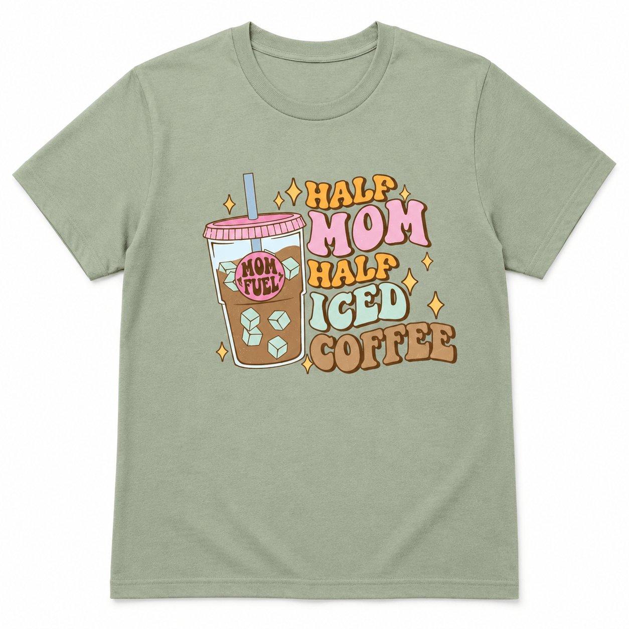 Half Mom Half Iced Coffee Shirt