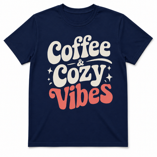 Coffee Cozy Vibes Unisex Graphic T-Shirt