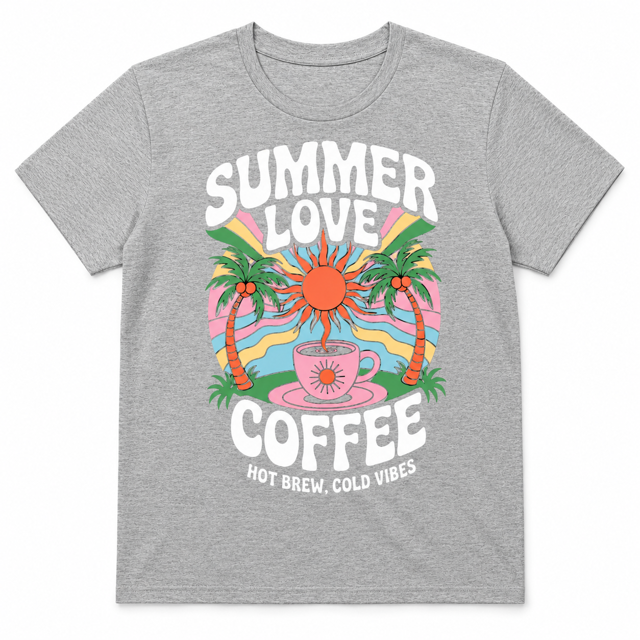 SUMMER LOVE COFFEE HOT BREW COLD VIBES T-Shirt
